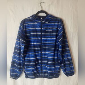 Columbia Whitetail Trail Omni-Wick Rain & Wind Resistant Blue Striped Jacket XL